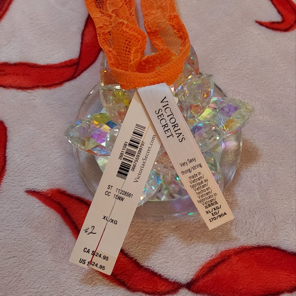 🌺 #2 VS Very Sexy Tropical Shine Strap Lace Thong Panty 🌺 - Picture 7 of 12